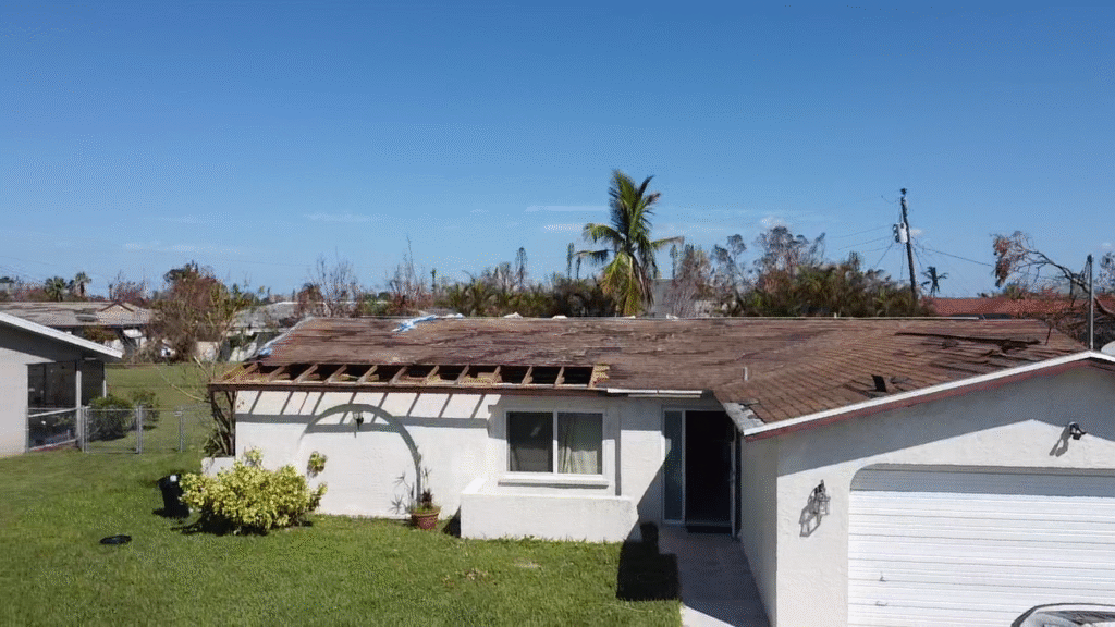 Hurricane Ian roof damage claim in Florida handled by Real Momentum Adjusters